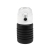 Бутылка для воды складная с карабином SPRING; черная, 550/250 мл, силикон, черный, силикон