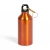 Бутылка для воды "Mento-1", алюминиевая, с карабином, 400 мл., оранжевый, оранжевый, алюминий