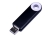 USB 2.0- флешка промо на 64 Гб прямоугольной формы, выдвижной механизм, черный, белый, пластик