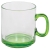 Кружка "Joyful", прозрачная с зеленым, 300мл, стекло