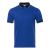 Рубашка поло  мужская STAN с контрастными деталями хлопок/полиэстер 185, 04С, Синий/Чёрный