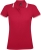 Рубашка поло женская Pasadena Women 200 с контрастной отделкой, красная с белым, белый, красный, хлопок