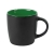 Кружка INTRO, черный с зеленым, 350 мл, керамика, черный, зеленый, керамика