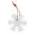 Украшение на елку "Снежинка"; 9х9х0,3см; фетр; шелкография, белый, шерсть