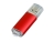 USB 2.0- флешка на 32 Гб с прозрачным колпачком, красный, металл
