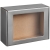 Коробка с окном Visible, серебристая, серебристый, микрогофрокартон; пвх