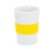 Стакан NELO, белый с желтый, 350мл, 11,2х8см, тонкая керамика, силикон, белый, желтый, керамика, силикон