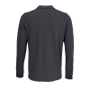 Рубашка поло с длинным рукавом Prime LSL, темно-серая, серый, полиэстер 65%; хлопок 35%, плотность 200 г/м²; пике