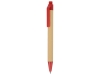 Блокнот «Masai» с шариковой ручкой, красный, бежевый, пластик, картон, бумага