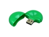 USB 2.0- флешка промо на 16 Гб круглой формы, зеленый, пластик