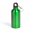 Бутылка для воды "Mento-1", алюминиевая, с карабином, 400 мл., зеленый, зеленый, алюминий