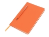 Блокнот А5 «Magnet» soft-touch с магнитным держателем для ручки, оранжевый, пластик
