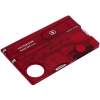 Набор инструментов SwissCard Lite, красный, красный, пластик; металл