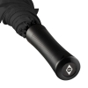 Зонт-трость Lanzer, черный, черный, оцинкованная сталь, купол - эпонж; ручка - пластик; каркас - стеклопластик
