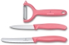 Набор из 3 ножей VICTORINOX Swiss Classic: нож для томатов, столовый нож 11 см, нож для овощей 8 см, розовый