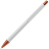 Ручка шариковая Chromatic White, белая с оранжевым, белый, оранжевый, металл