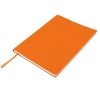 Бизнес-блокнот "Biggy", B5 формат, оранжевый, серый форзац, мягкая обложка, в клетку, оранжевый, pu velvet plus