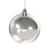 Шар новогодний Gloss, диаметр 8 см., пластик, серебро, серебристый, пластик