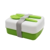Ланч-бокс Lunch Green Line со столовыми приборами (салатовый), зеленый, 65% сахарного тростника,35% пластик