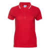 Рубашка поло женская STAN с окантовкой хлопок/полиэстер 185, 04BK, Красный, красный, 185 гр/м2, хлопок