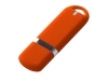 USB 3.0- флешка на 8 Гб, soft-touch, оранжевый, soft touch