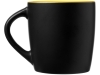Керамическая чашка «Riviera», черный, желтый, керамика