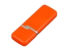 USB 2.0- флешка на 64 Гб с оригинальным колпачком, оранжевый, пластик