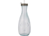 Бутылка с соломинкой «Polpa» из переработанного стекла, прозрачный, металл