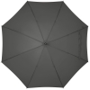Зонт-трость LockWood, серый, серый, купол - эпонж; спицы - стеклопластик; ручка - дерево
