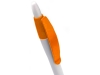 Ручка пластиковая шариковая «Пиаф», белый, оранжевый, пластик