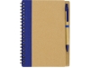 Блокнот «Priestly» с ручкой, синий, бумага