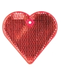 Пешеходный светоотражатель «Сердце», красный, красный, пластик