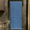 Полотенце махровое «Флора», среднее, синее, хлопок