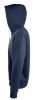 Толстовка мужская на молнии Soul Men 290 с контрастным капюшоном, темно-синяя, синий, полиэстер 50%; хлопок 50%, плотность 280 г/м²; мольтон