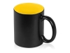 Кружка с покрытием для гравировки «Subcolor BLK», черный, желтый, фарфор