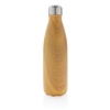 Вакуумная бутылка с принтом под дерево, желтый, нержавеющая сталь; pp
