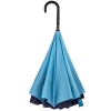 Зонт наоборот Style, трость, сине-голубой, голубой, купол - эпонж, 190t, 190t; спицы - стеклопластик; ручка - пластик