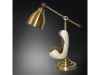 Настольная лампа «Комфорт» с функцией беспроводной зарядки, коричневый, белый, желтый, кожа