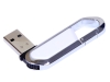 USB 2.0- флешка на 64 Гб в виде карабина, белый, серебристый, пластик, металл