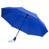 Зонт складной AOC, синий, синий, хромированная сталь, эпонж; ручка - пластик, покрытие софт-тач; каркас - металл, стекловолокно