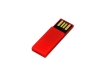 USB 2.0- флешка промо на 8 Гб в виде скрепки, красный, пластик