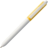 Ручка шариковая Hint Special, белая с желтым, белый, желтый, пластик
