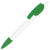 TRIS, ручка шариковая, белый корпус/ярко-зеленый, пластик, белый, ярко-зеленый, пластик