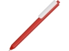 Ручка пластиковая шариковая Pigra P03, белый, красный, пластик
