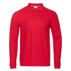 Рубашка поло мужская STAN длинный рукав хлопок/полиэстер 185, 104S, Красный, красный, 185 гр/м2, хлопок