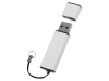 USB-флешка на 16 Гб «Borgir» с колпачком, белый, металл
