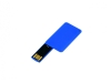 USB 2.0- флешка на 16 Гб в виде пластиковой карточки, синий, пластик