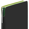 Ежедневник Flexpen Black, недатированный, черный с зеленым, черный, зеленый, кожзам
