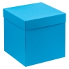Коробка Cube, L, голубая, голубой, картон