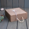 Коробка подарочная с ручкой, конструкция пенал, крышка выдвигается, экологически чистая фанера толщиной 8 мм, (3 мм для дна и крышки)
